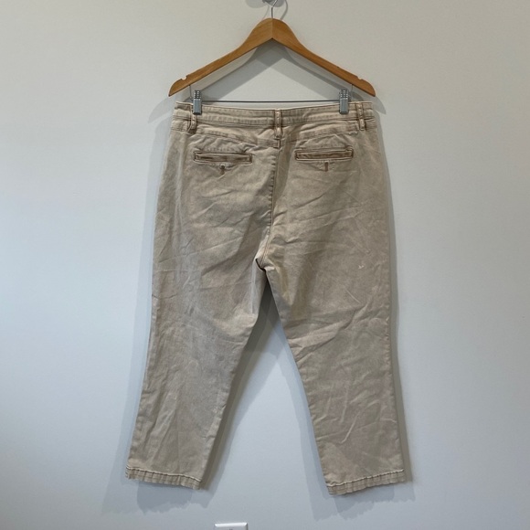 Chino by Anthropologie Slim Beige Washed Relaxed Chino Pants - Picture 7 of 12